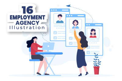 16 Employment Agency Illustration