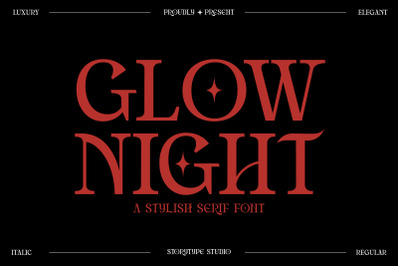 GLOW NIGHT Typeface