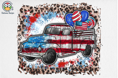 American car Sublimation Design