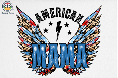 American Mama Sublimation Design