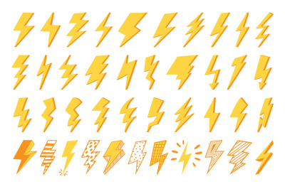 Flash icon. Lightning strike clipart symbol, electric power and electr