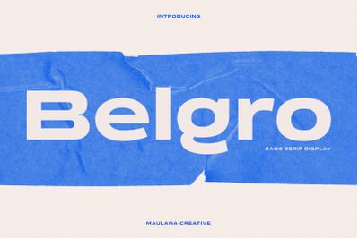 Belgro Display Font