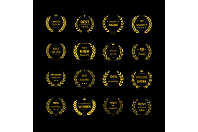 Award laurel wreath. Movie winner, premium quality and certification g