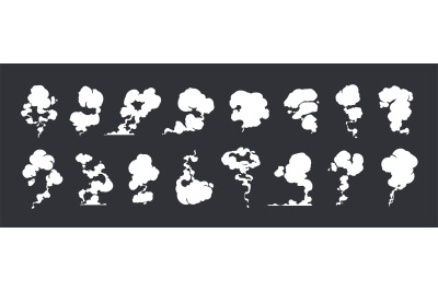 Comic dust effect. Cartoon smoke and steam trails sprite animation&2C; cl