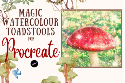 Magic Watercolour Toadstools- 82 Brushes!