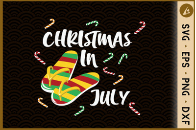 Christmas In July flip-flops Summer