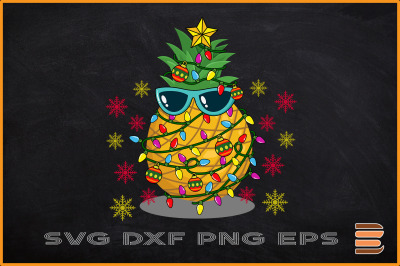 Christmas Lights Tropical Pineapple