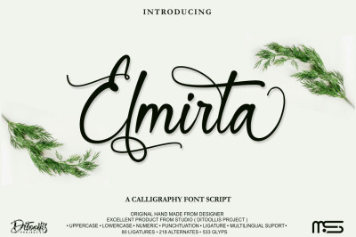 Elmirta - Calligraphy Font Script