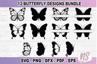 Butterfly SVG Bundle, Monarch Butterfly SVG, Butterfly Monogram SVG