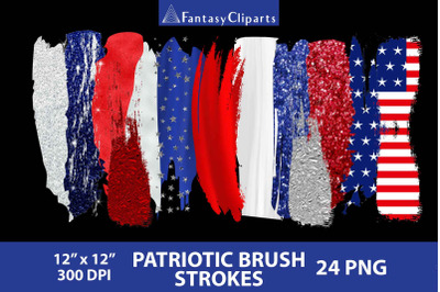 Patriotic Brush Strokes PNG | Sublimation Backsplashes