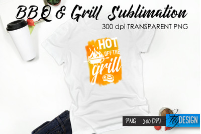 BBQ &amp; Grill T-Shirt Sublimation Design | Fathers Day T-Shirt Design