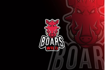 Boars Wild Esport Logo Template