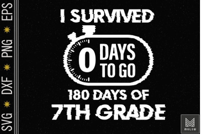 I Survived 180 Days Of 7th Grade