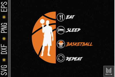 Eat Sleep Basketball Repeat