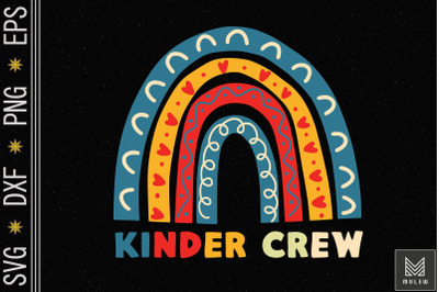 Kinder Crew Kindergarten Teacher Rainbow