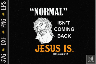 Normal Isn&amp;&23;039;t Coming Back But Jesus Is