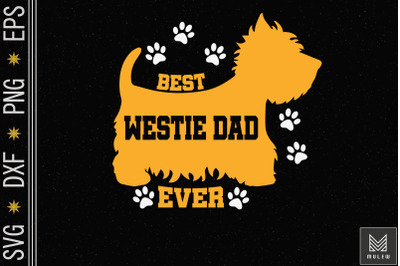 Best Westie Dad Ever Vintage Father Day