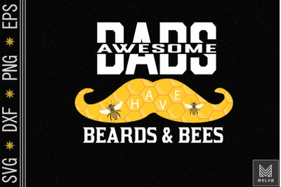 Funny Bee Beekeeping Dad Beard Father