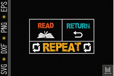 Funny Library Worker Read Return Repeat