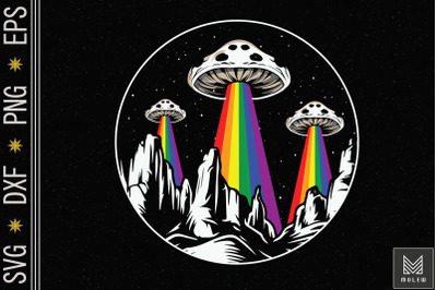 Alien Mushroom Abduction Beam LGBT Pride