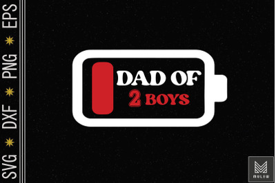 Dad Of 2 Boys Best Cool Father Day Gift