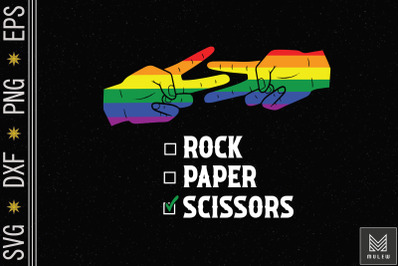 Rock Paper Scissors Lesbian Pride LGBT