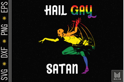 Funny Hail Gay Satan LGBT Goth Gay Pride