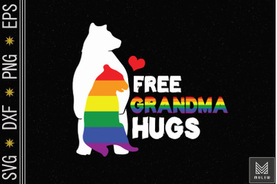 Grandma Hugs Rainbow Bear LGBT Pride