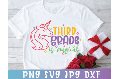 Third Grade is Magical SVG, Unicorn SVG