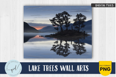 Lake Trees Wall Arts, Illustration