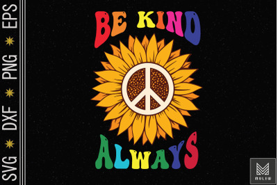 Be Kind Always Peace Sign Hippie Style