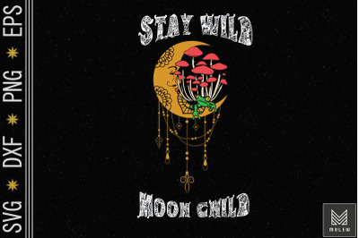 Stay Wild Moon Child Frog Peace Hippie