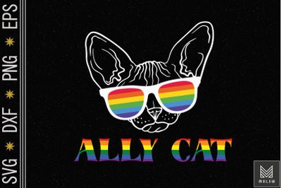 Ally Cat Sunglasses Gay Pride LGBT