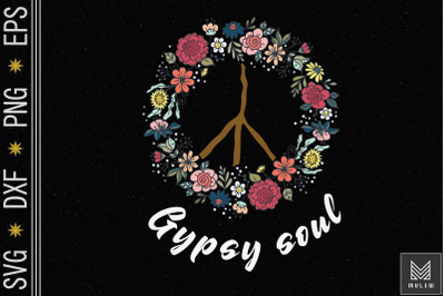 Gypsy Soul Floral Peace Flowers Hippie