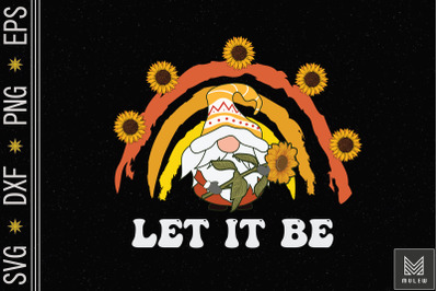 Hippie Let It Be Sunflower Gnome