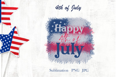 Happy 4th of July&2C; American independence day patriotic quote