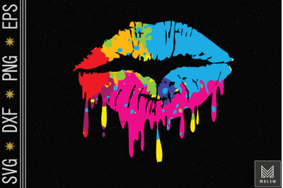 LGBT Rainbow Lip Gay Pride