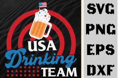 4th Of July Design USA Drinking Team