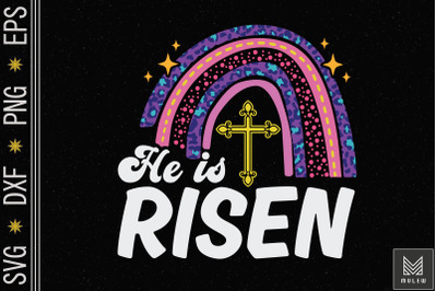 He Is Risen Rainbow Jesus Easter Day