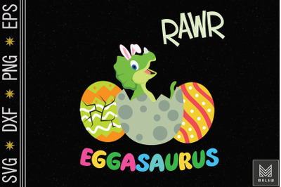 Funny Eggasaurus Dinosaur Easter Day