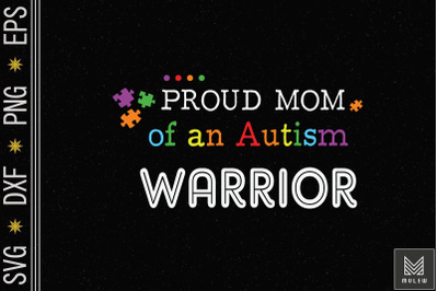 Proud Autism Mom Puzzle Piece Heart