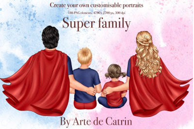 Super Family Clipart, Hero Clipart