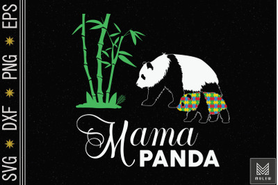 Autism Awareness Mama Panda