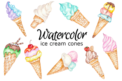 Ice cream watercolor clip art popsicle icecream