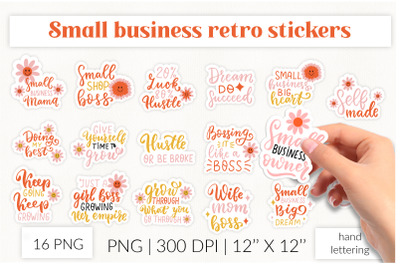Small business stickers bundle. Retro stickers shop small bundle