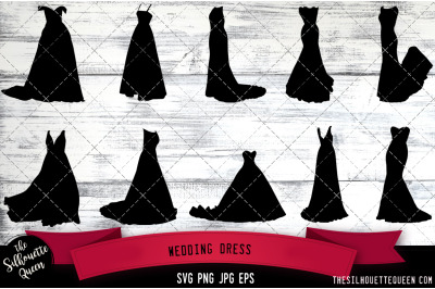 Wedding Dress Silhouette Vector