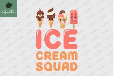 Ice Cream Squad Kawaii Cute Scoop PNG