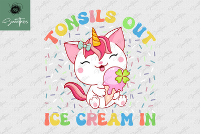 Tonsils Out Ice Cream In Unicorn Cat PNG