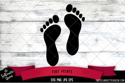 Foot prints Silhouette Vector