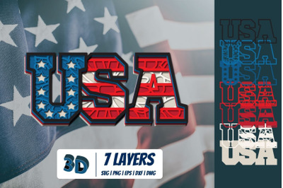 3D USA SVG